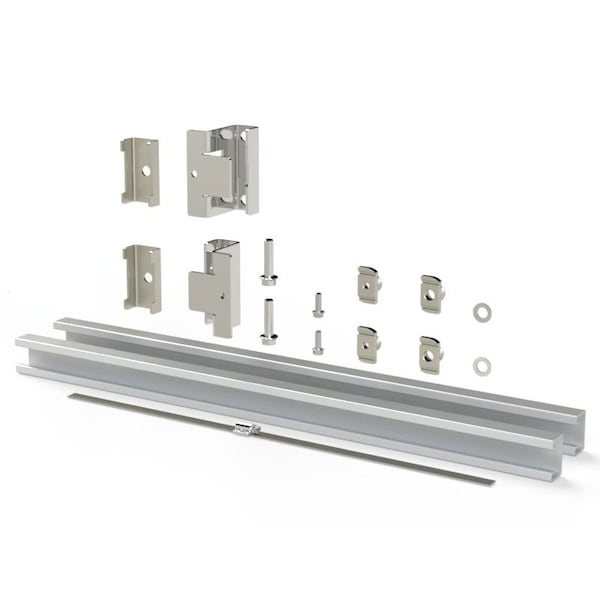 Pole Mount Kit, 3 in. H x 17 in. W x 6 in. L, Aluminum, Stainless Steel